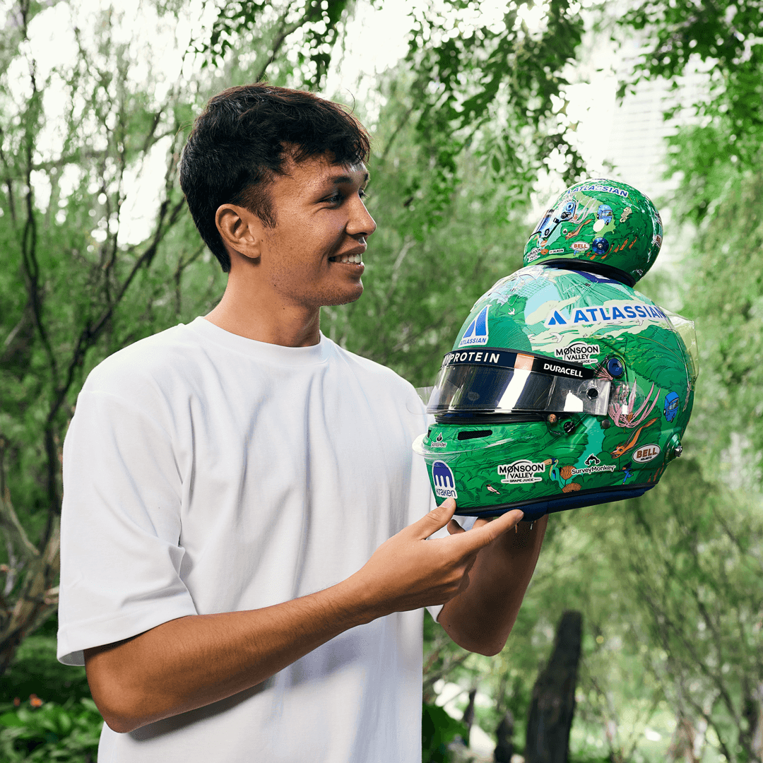 Alex Albon 2025 Singapore GP Mini Helmet