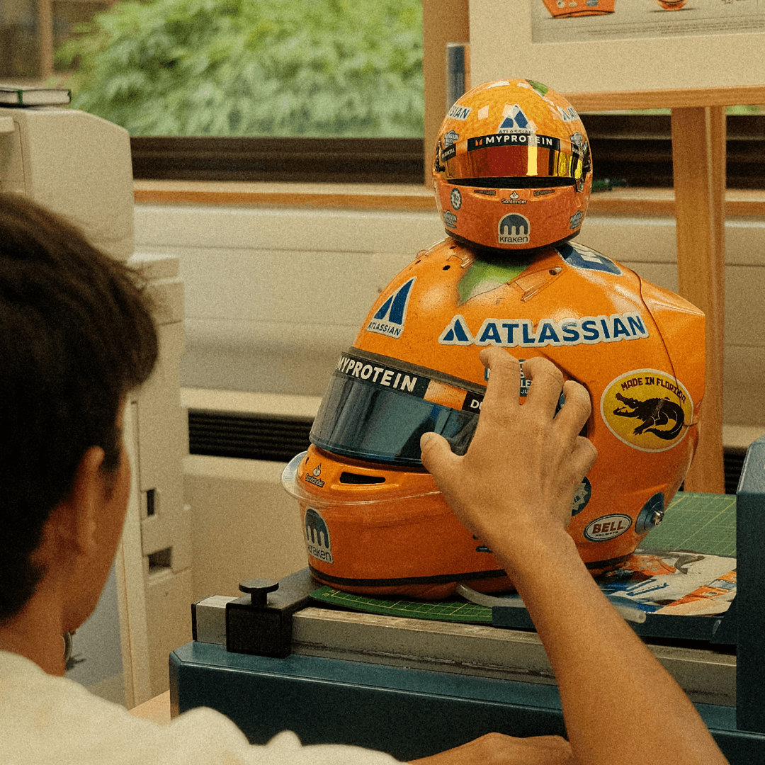 Alex Albon 2025 Miami GP Orange Edition Mini Helmet | Alex Albon Alex Albon 2025 Miami GP Orange Edition Mini Helmet | Alex Albon