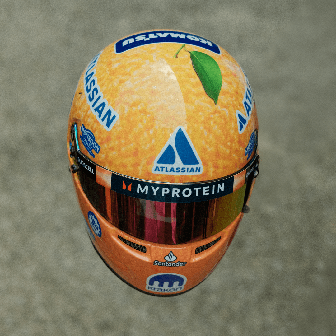 Alex Albon 2025 Miami GP Orange Edition Mini Helmet | Alex Albon Alex Albon 2025 Miami GP Orange Edition Mini Helmet | Alex Albon